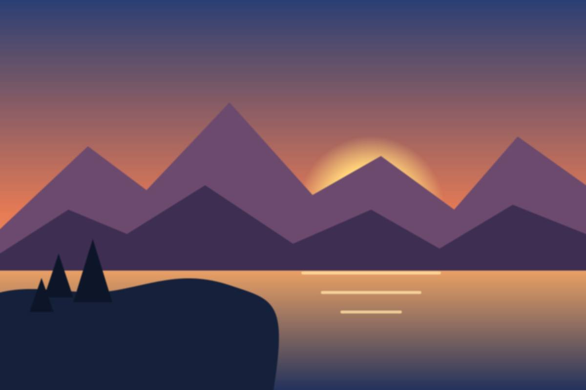 Vectorize image example, before: a 1200 px landscape photo